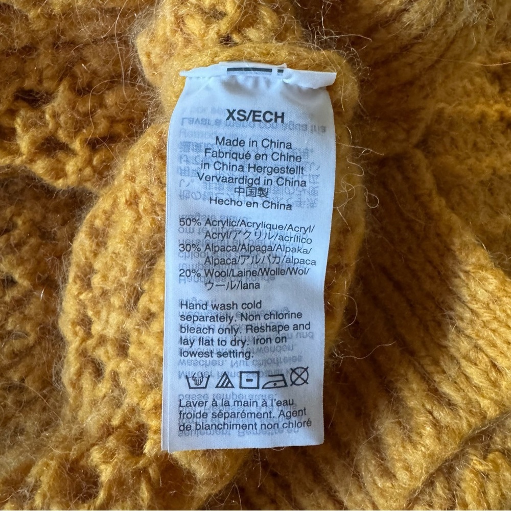 Madewell Windemere Pointelle Pullover Sweater Fuzzy Alpaca Blend -XS - Picture 10 of 12
